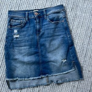 Vintage asymmetrical denim skirt